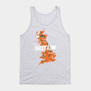 Great Britain Illustrated Map Tank Top